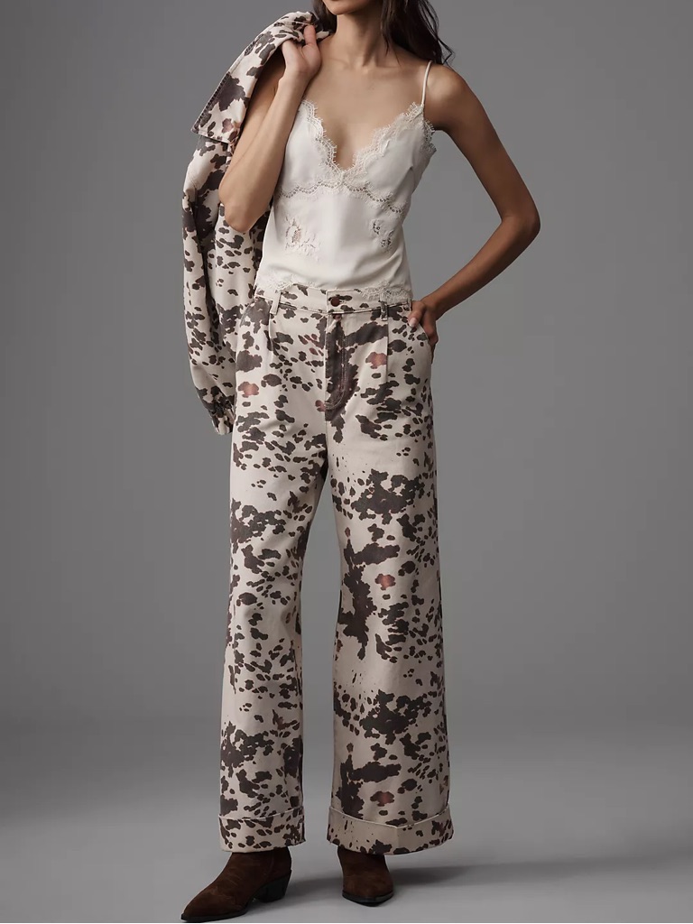 Anthropologie The Leon Double Hem High-Rise Wide-Leg Cuffed Jeans By Pilcro